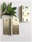 Satin Nickel Ball Bearing Door Hinges , 2 Bb Bearing Gate Hinges Steel Circle