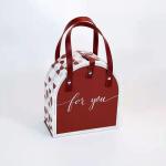 Polka Dot Cardboard Gift Packaging Box Red Color For Wedding Candy