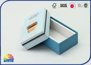 Wholesale 350gsm Chrome Paper Material 2 Pieces Blue Custom Paper Gift Box from china suppliers