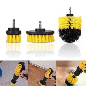 Wholesale 225g Yellow Colour Drill Scrubber Brush Attachment Scrubber Cleaning Kit 9cm from china suppliers