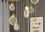 Height 2m Postmodern Rotating Stair 265V Crystal Glass Ceiling Lights