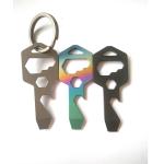 Outdoor Titanium Camping Parts EDC Bottle Opener Key Shaped Multi Tools