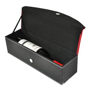 Wholesale Leather Wine Gift Packaging Box With Button Closure And Ribbion Stand from china suppliers