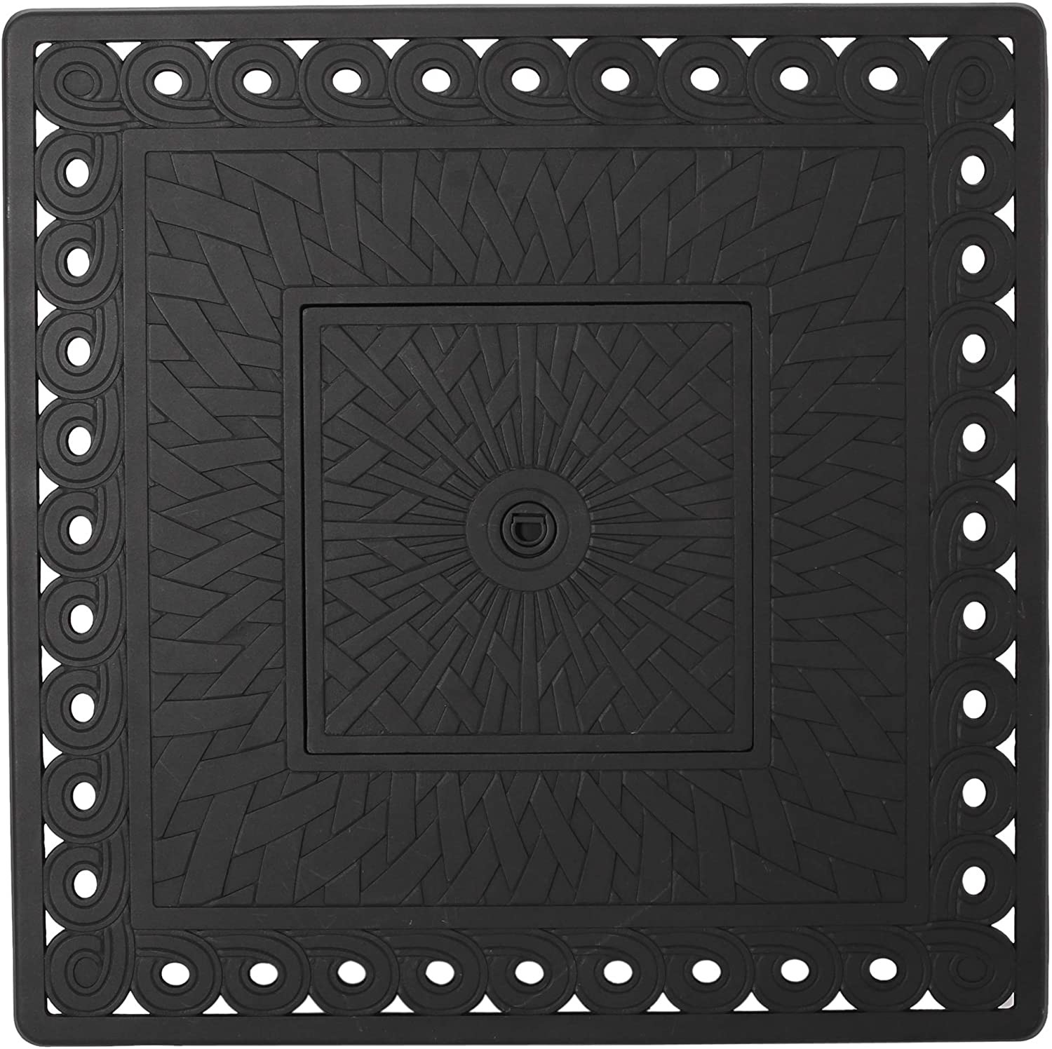 Patio Outdoor Steel 28 Inch Gas Square Fire Pit For Patio Garden Outdoor