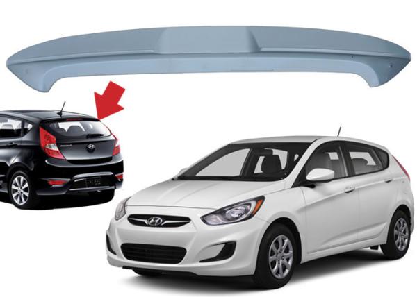 Hyundai Accent Hatchback 2010 2015 Car Roof Spoiler ABS Material 136*18*32cm