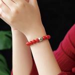 Feng Shui Amulet Red Pi Xiu Cinnabar Bracelet Prosperity Red Bead Bracelet With