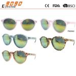New arrival and hot sale of plastic round sunglasses,suitable for men and women