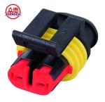 Plastic 2 Pins Waterproof Auto Wire Connectors TS16949 Certification