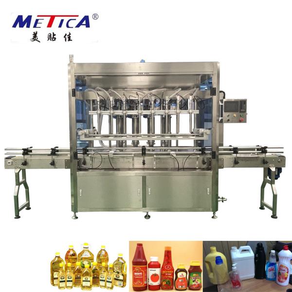 4-10 Filling Head Automatic Bottle Filling Machine 304/316 Stainless Steel Servo