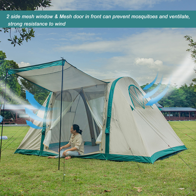 10 Persons Large Family Winter Luxury Air Tent Outdoor Waterproof Canvas Inflatable Camping Tents for sale