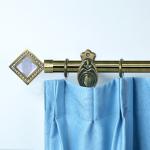 Matel 6M Pipe Curtain Rods Set Anti Brass Colour 28MM Diameter Diamond Curtain
