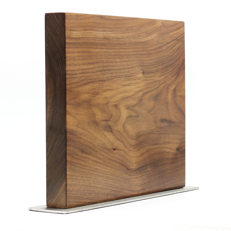260x240x32 mm Double Sided Magnetic Knives Holder with Permanent Bamboo Acacia Walnut