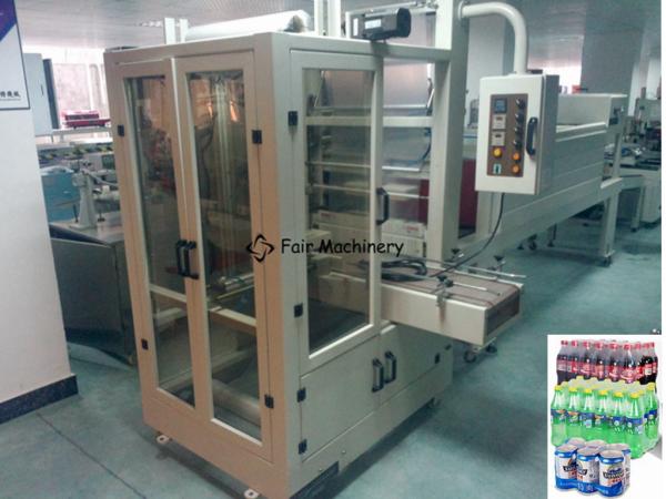 SGS 2.1KW Water Bottle Shrink Wrapping Machine , 6time/min Bottle Shrink Sleeve