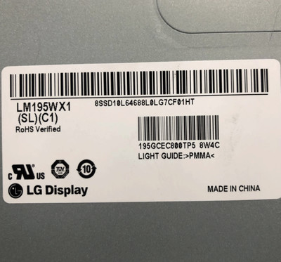 LM195WX1-SLC1 LG Display 19.5" 1440(RGB)×900 250 cd/m² INDUSTRIAL LCD DISPLAY