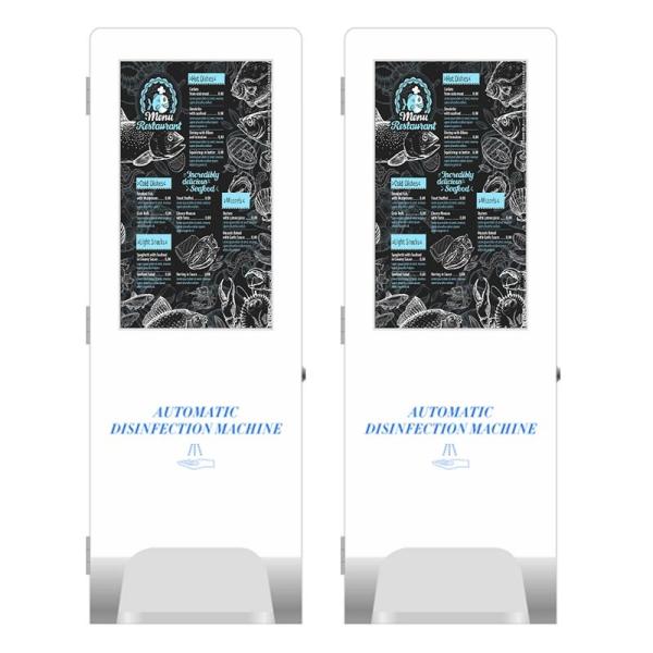 50000 Hours Life Floor Standing Digital Display Free Wash Hand Sanitizing LCD