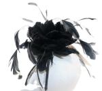 Handcrafted Dyed Ostrich Feather Flower Mount with Headband