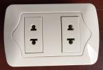 Universal Electric 2 Gang Socket Over Current Protection Elegant Design