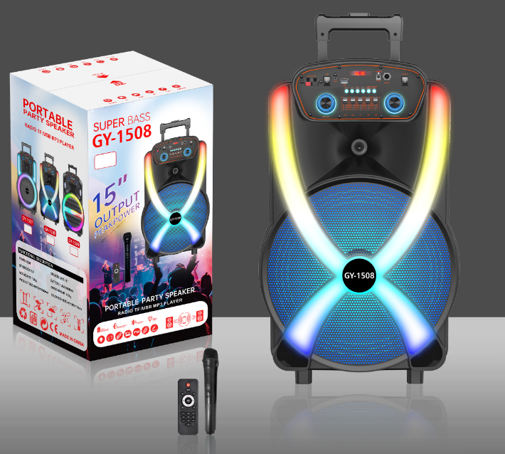 Wholesale Portable Party Speaker with 18-inch Bass Speakers, 1-Year Warranty, and 430*335*675MM Dimensions for Superior Home Theater Sound from china suppliers