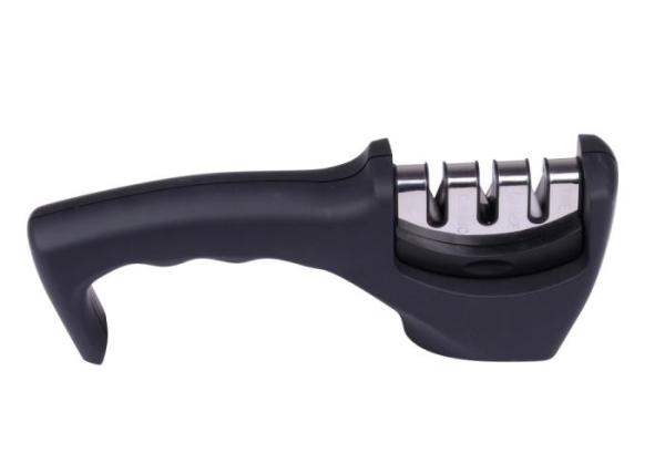 ABS Plastic 3 Stage Knife Sharpener With Diamond , Ceramic Rod And Tungsten