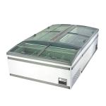 50Hz Supermarket Frozen Meat Seafood Display Chest Island Freezer