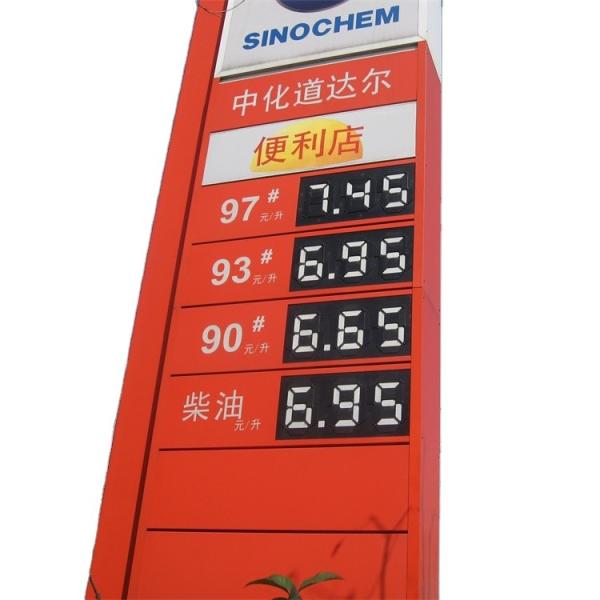 IP65 Water Resistant Digital 7 Segment Display Board Magnetic Flip Fuel Price