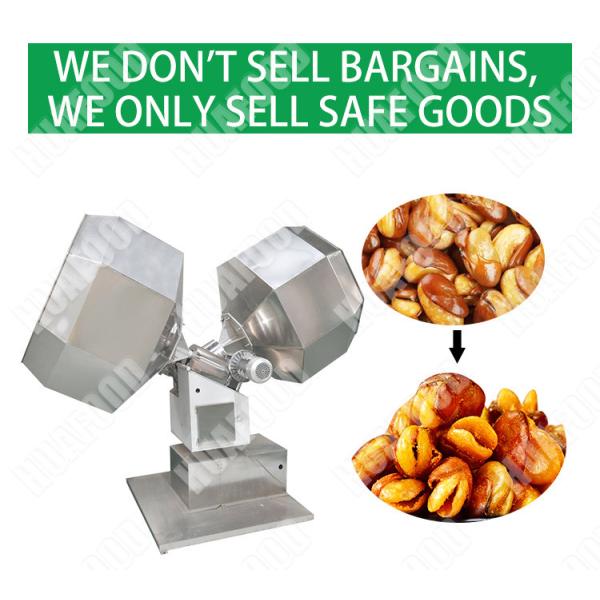 Octagonalautomatic Snacks Making Machine , Drum Potato Chip Seasoning Machine