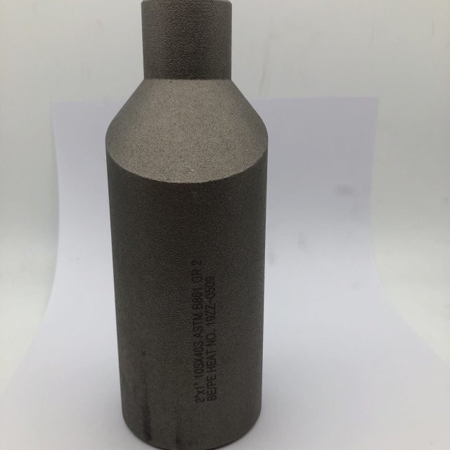 TOBO Customized Titanium Alloy Swage Nipple ASTM B861 GR2 2'' X 1'' SCH10S X SCH40S Forged Pipe Fittings
