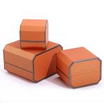 White PU Leather Jewelry Package for Customized Size Rings Necklaces and