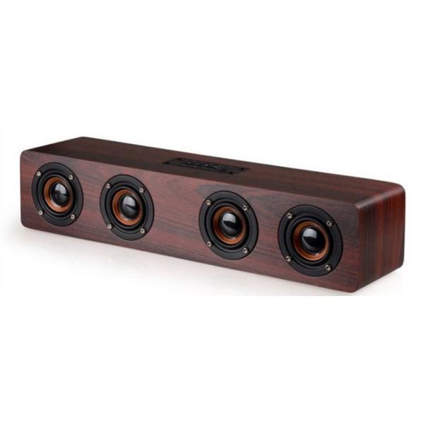 4000mah Wooden Bluetooth Wireless HIFI Speaker Portable Music SoundBar AUX Handsfree for TV