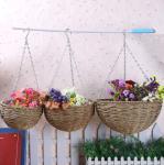 Cone Shape Hanging Basket Hand Woven Cheap Wicker Hanging Basket for Sale
