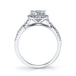 Customized Synthetic Diamond Wedding Rings Twist 18K 14K 10K Solid Gold