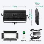 SMD Video Camera Led Light 7500k Daylight Panel Full Metal 200w Stage Lights