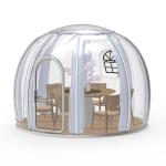 Transparent Extended Star Room Bubble House as Fire Protection for Camping and