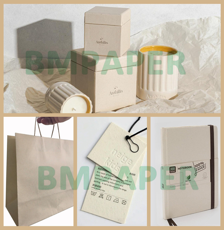 130g 160gsm Eco - friendly Natural Kraft Sugarcane Paper For Shopping Bags 70cm