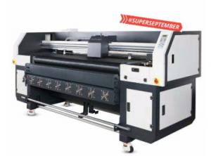 China Multi Color Hybrid UV Printer With Double DX5 Heads Printing Width 1800mm on sale