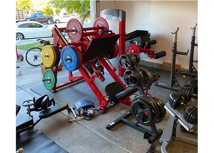 Body Fitness Hammer Strength Plate Loaded Equipment , 45° Linear Leg Press Machine