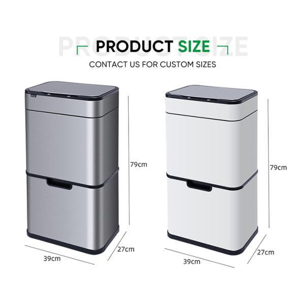 Automatic 40L 50L Rectangular Sensor Sanitary Smart Garbage Bin Garbage Kitchen Outdoor Garbage Bin
