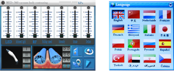 Touchscreen 5 In 1 vacuum cavitation Machine For Stretch Marks