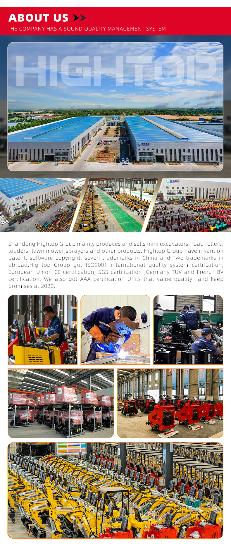920mm Track Gauge Excavator Hydraulic Parts At With 75° Boom Swing Angle