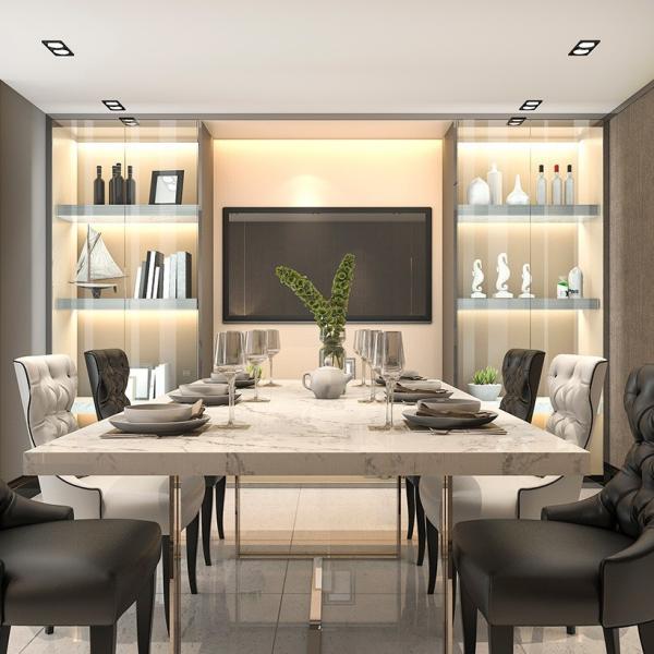 YALIG 18mm Particle Board Dining Room Furniture Cabinets for Custom End Living