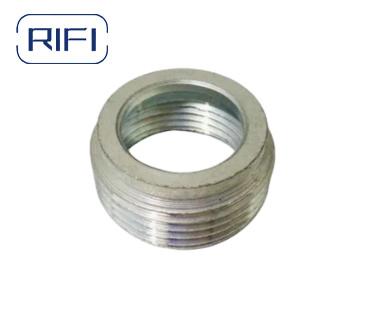 Rigid Pipe Fittings Sliver Color 1/2'' Steel With Zinc Coating Reducing Bushing