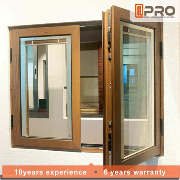 Wind Proof Aluminum Casement Windows Customized Size Safety Window Grill Design