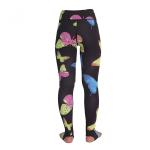 High Waist Ladies Yoga Clothes , Butterfly Sublimation Printed Skin Tight Yoga