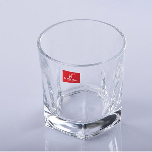 Simple round mouth can be customized transparent glass pentagonal cup