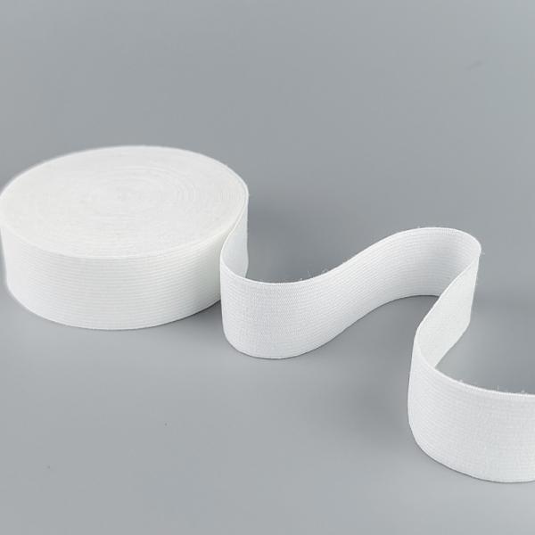 White Knitted Elastic Band 2 Inch Knit Elastic Knitting Elastic Fabric