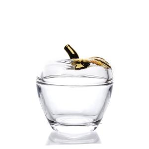 Wholesale 100ml Apple Shaped Glass Candy Jars With Lid Smaal Size Decorative from china suppliers