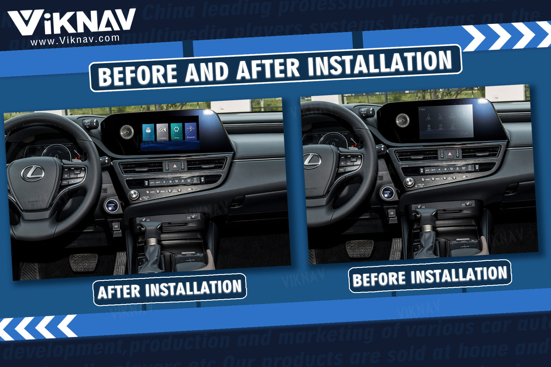 Viknav Fit For Original Car 8 Inch Screen Linux System For Lexus ES 2021 2022 Wireless Apple CarPlay Android Auto