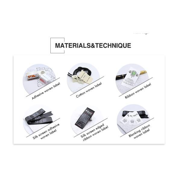 Customized 100% polyester brand label clothing tags label