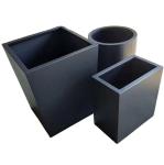 Outdoor large long square rectangle garden planters metal flower pot