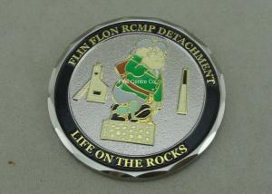 Wholesale Zinc Alloy Personalized Coins , Diamond Cut Edge Army Coin Double Tones Plating from china suppliers
